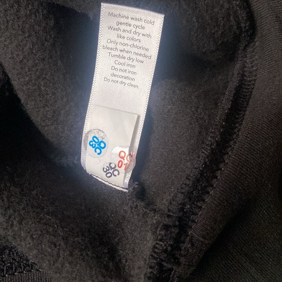 Athleta Black Hoodie with Floral Design on back, size S. NWOT - Picture 8 of 10